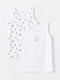 Printed Girl's Undershirt, 2-pack
